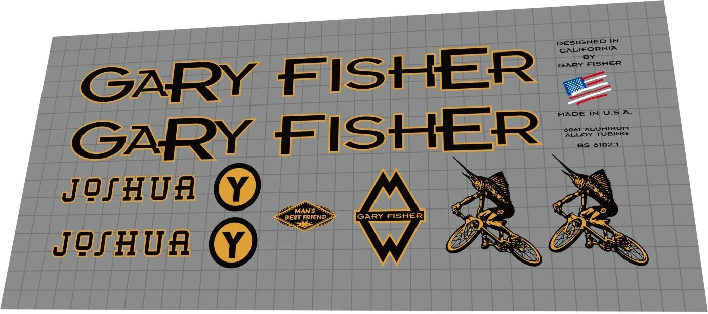 GARY FISHER Joshua Y (1996) Frame Decal Set - Bike Decal Replace