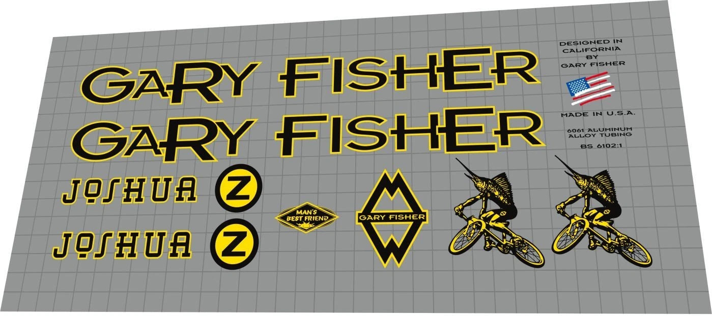 GARY FISHER Joshua Z (1996) Frame Decal Set