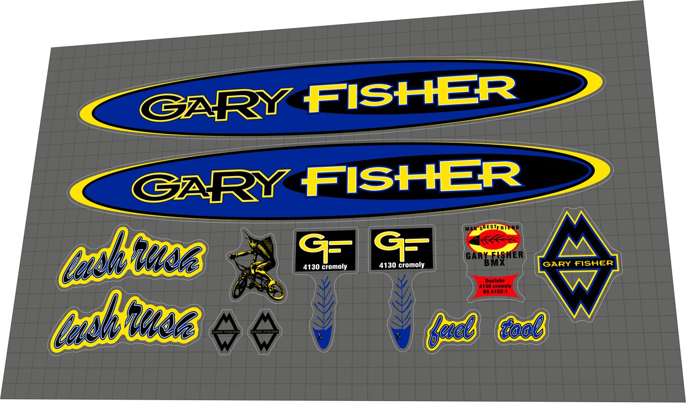 GARY FISHER Lush Rush (1996) Frame Decal Set