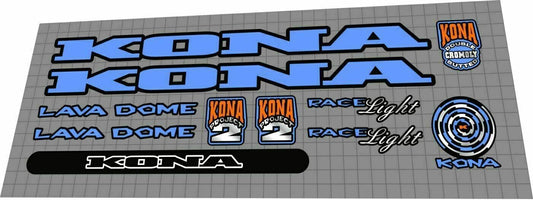 KONA Lava Dome (1996) Frame Decal Set - Bike Decal Replace