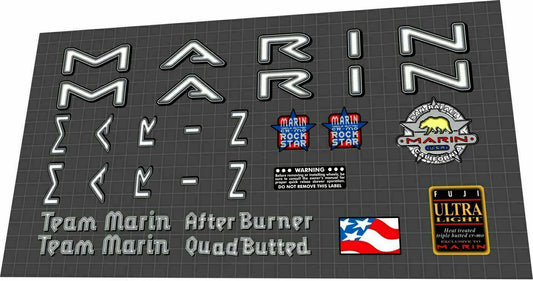 MARIN Team Marin (1996) Frame Decal Set - Bike Decal Replace