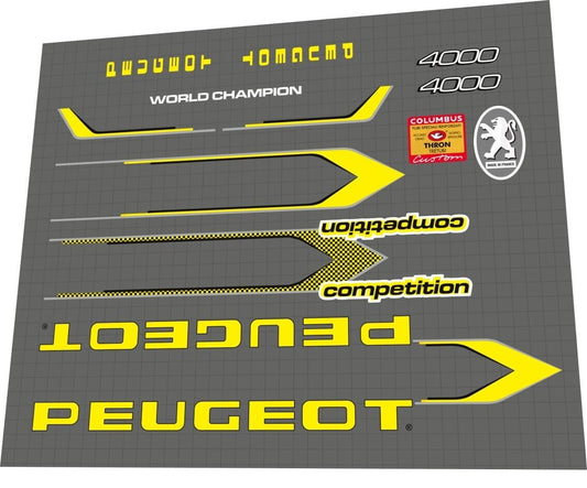 PEUGEOT Competition (1996) 4000 Frame Decal Set - Bike Decal Replace