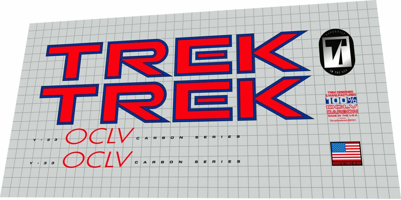 TREK Y33 (1996) OCLV Frame Decal Set - Bike Decal Replace