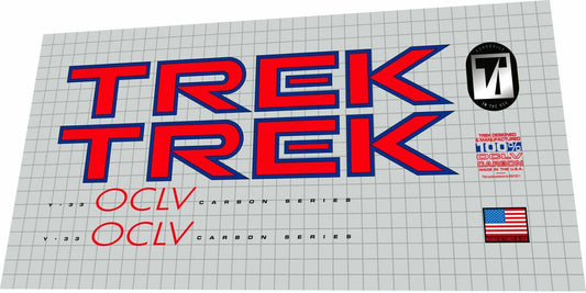 TREK Y33 (1996) OCLV Frame Decal Set - Bike Decal Replace