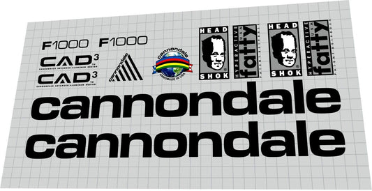 CANNONDALE F1000 (1996) CAAD3 Frame Decal Set - Bike Decal Replace