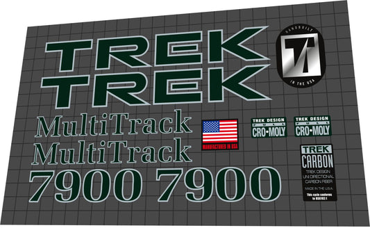 TREK 7900 (1996) MultiTrack Frame Decal Set