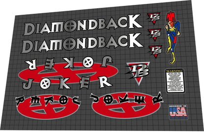 DIAMONDBACK Joker (1997) Frame Decal Set - Bike Decal Replace