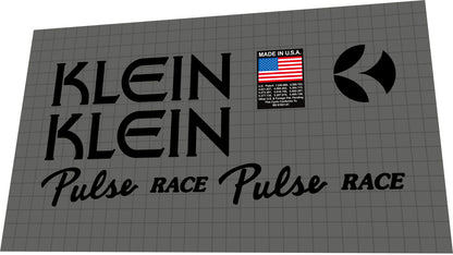 KLEIN Pulse Race (1997) Frame Decal Set
