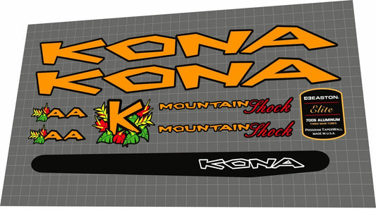 KONA AA (1997) Frame Decal Set - Bike Decal Replace