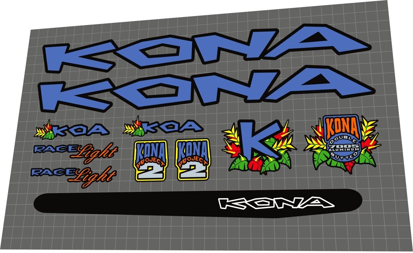 KONA Koa (1997) Frame Decal Set - Bike Decal Replace