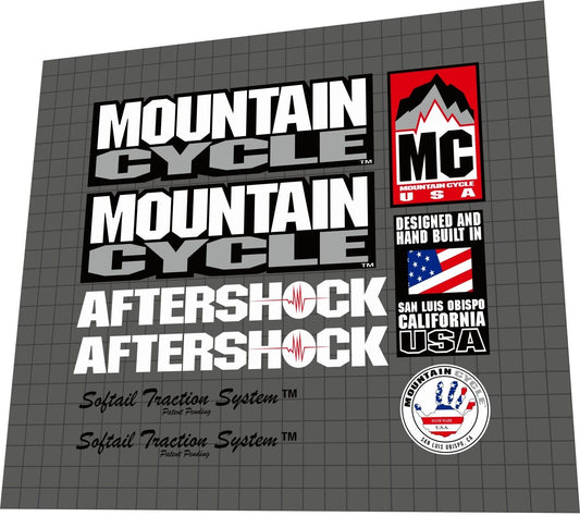MOUNTAIN CYCLE Aftershock (1997) Frame Decal Set - Bike Decal Replace