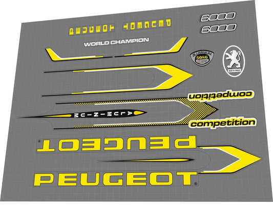 PEUGEOT Competition 6000 (1997) Frame Decal Set