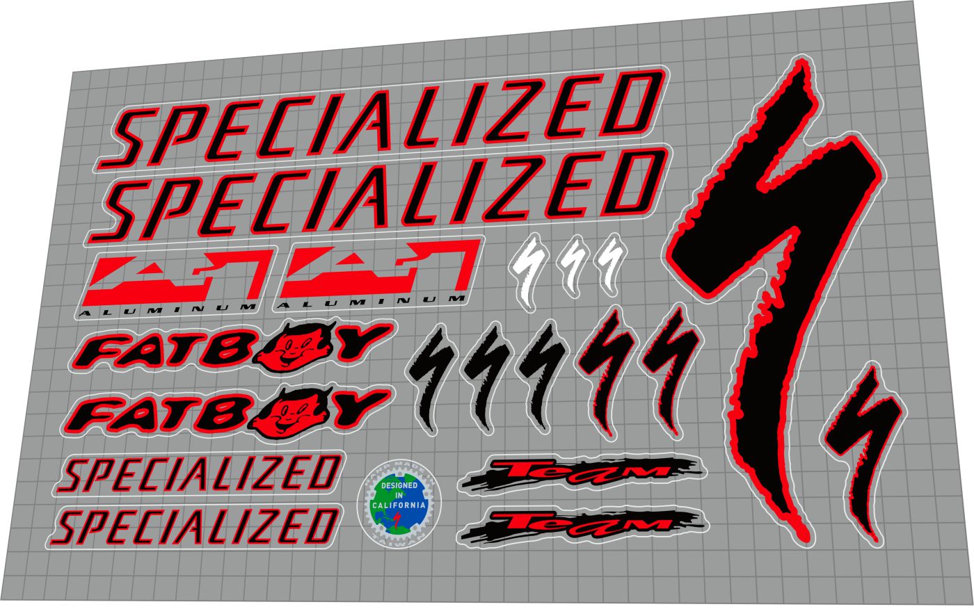 SPECIALIZED Fatboy A1 Team (1997) Frame Decal Set