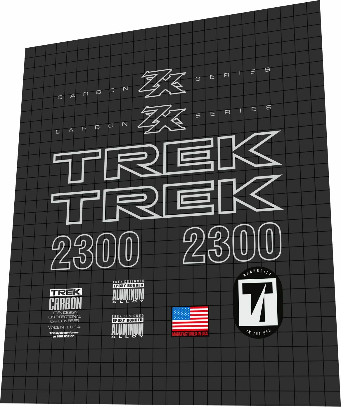 TREK 2300 (1997) ZX Series Frame Decal Set - Bike Decal Replace