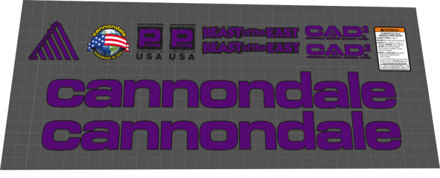 CANNONDALE Beast of the East (1997) Frame Decal Set - Bike Decal Replace