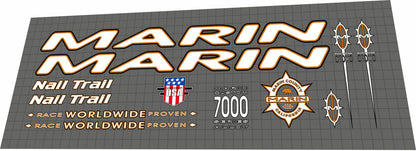 MARIN Nail Trail (1997) Frame Decal Set - Bike Decal Replace