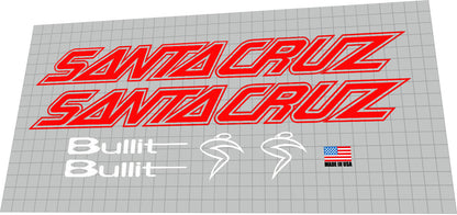SANTA CRUZ Bullit 1 (1998-2005) Frame Decal Set - Bike Decal Replace