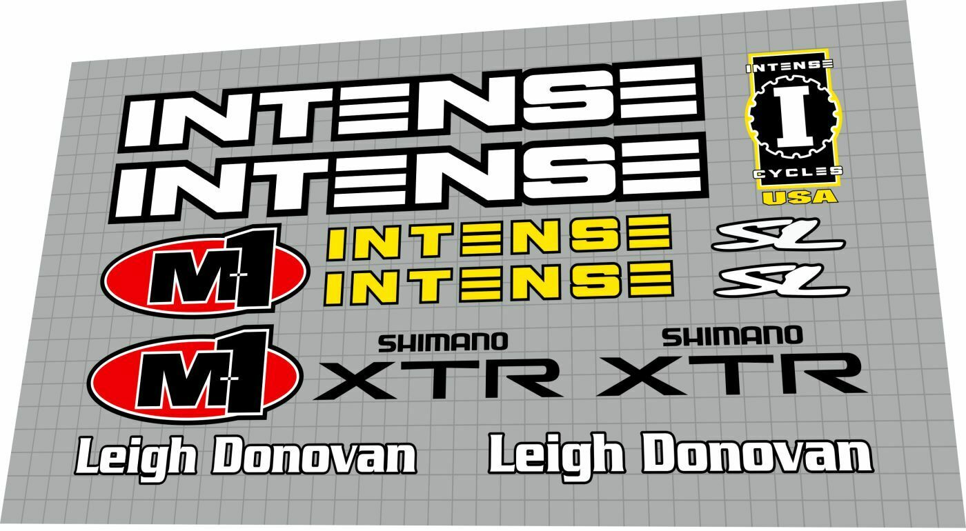 INTENSE M1 (1998) Leigh Donovan Frame Decal Set - Bike Decal Replace