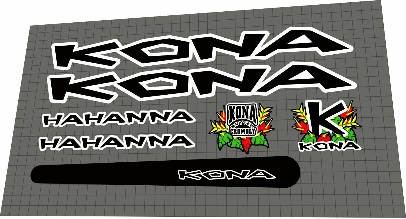 KONA Hahanna (1998) Frame Decal Set - Bike Decal Replace