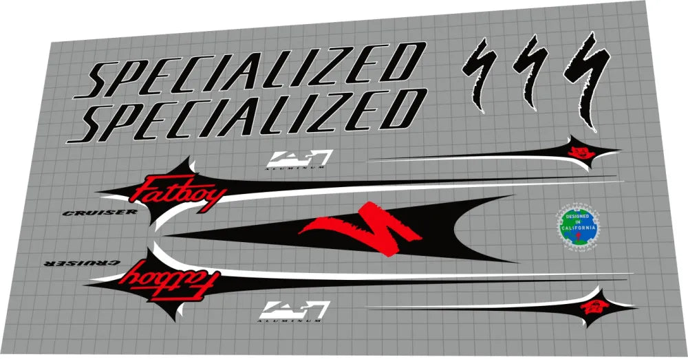 SPECIALIZED Fatboy A1 Cruiser (1998) Frame Decal Set
