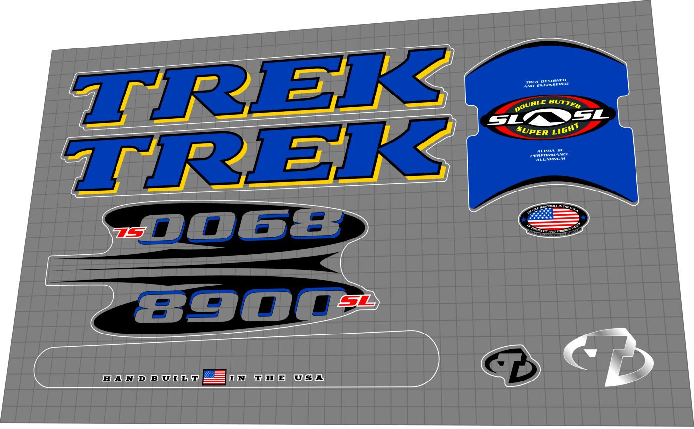 TREK 8900 (1998) Frame Decal Set