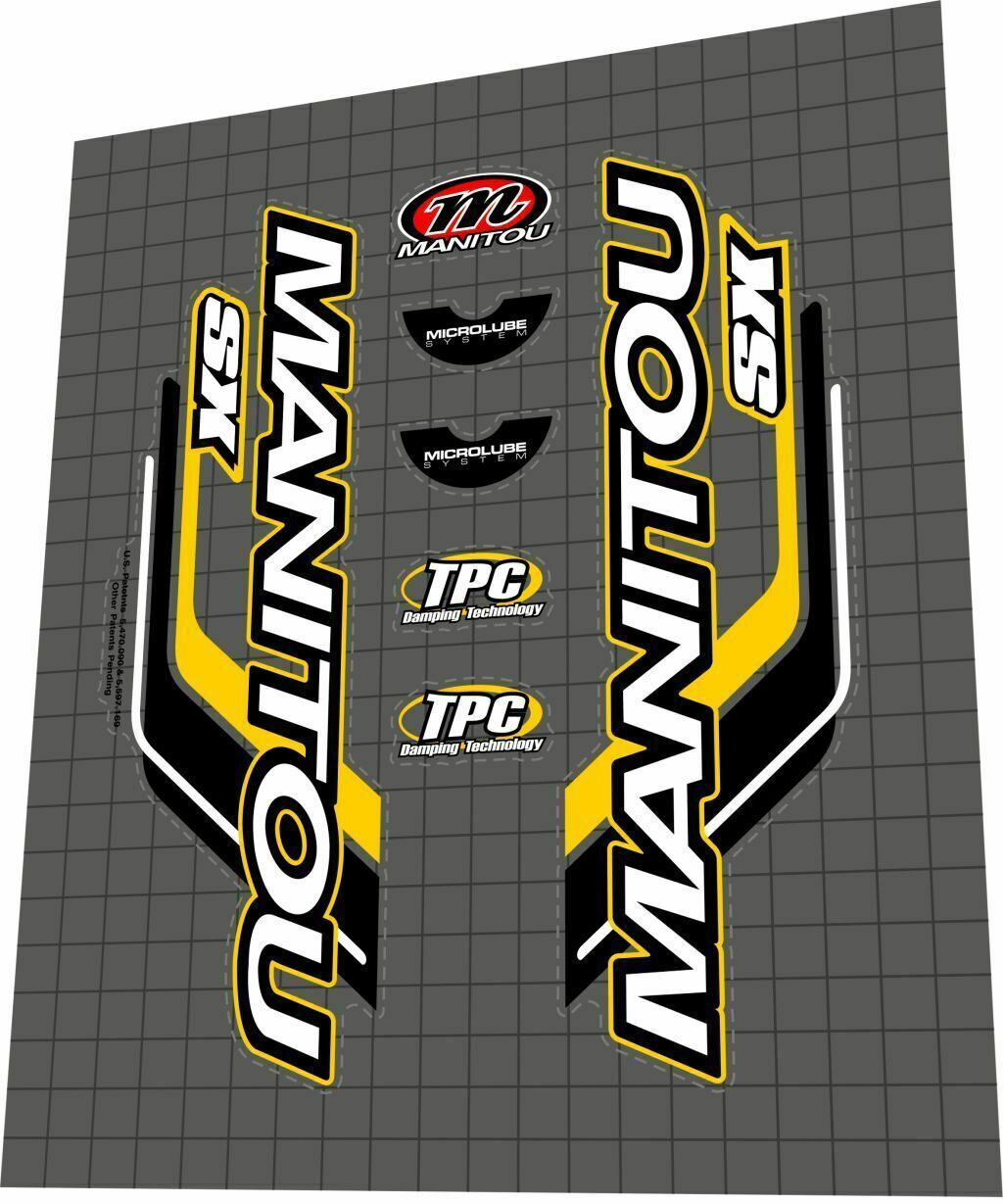 MANITOU SX (1998) Fork Decal Set - Bike Decal Replace