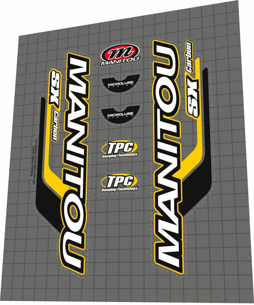MANITOU SX (1998) Carbon Fork Decal Set - Bike Decal Replace