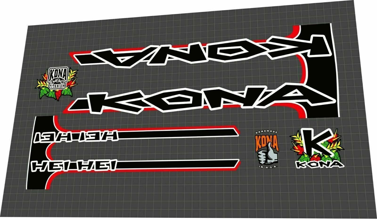 KONA Hei Hei (1999) Frame Decal Set - Bike Decal Replace