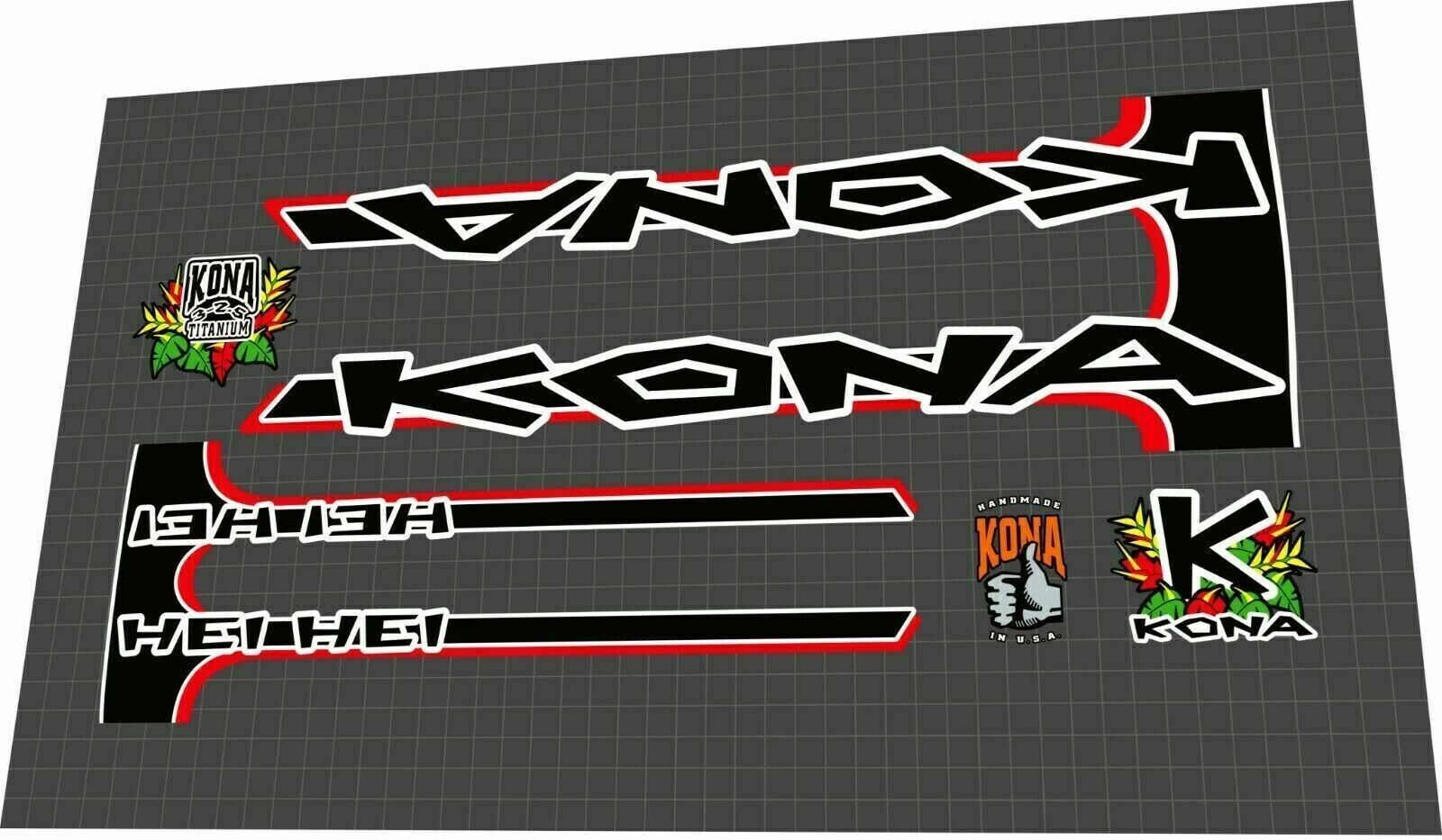 KONA Hei Hei (1999) Frame Decal Set - Bike Decal Replace