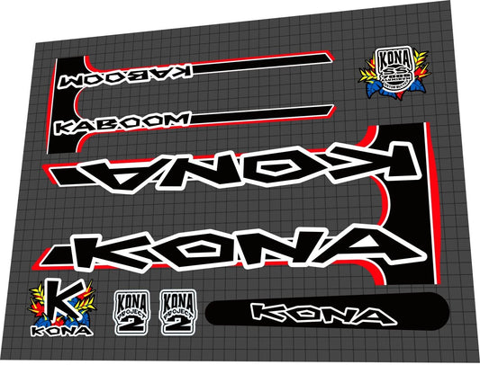 KONA Kaboom (1999) Frame Decal Set - Bike Decal Replace