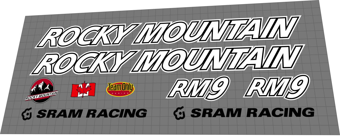 ROCKY MOUNTAIN RM9 (1999) Frame Decal Set