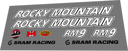 ROCKY MOUNTAIN RM9 (1999) Frame Decal Set