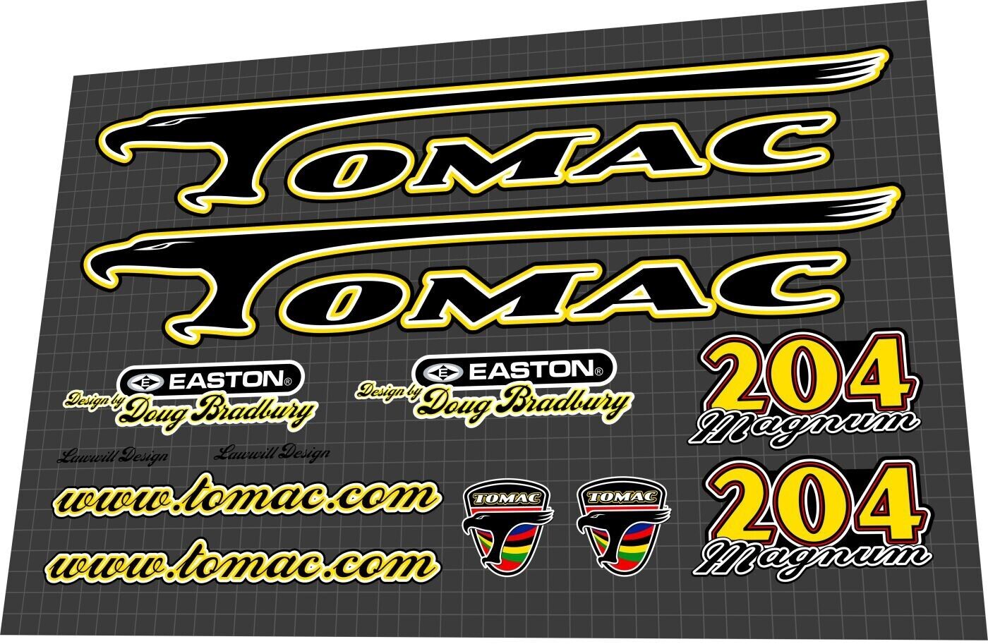 TOMAC 204 Magnum (1999) Frame Decal Set - Bike Decal Replace