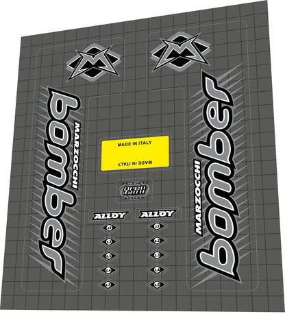MARZOCCHI Bomber (1999) Alloy Z1-Z5 Fork Decal Set - Bike Decal Replace