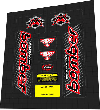 MARZOCCHI Bomber (1999) Drop Off Z1 Fork Decal Set - Bike Decal Replace