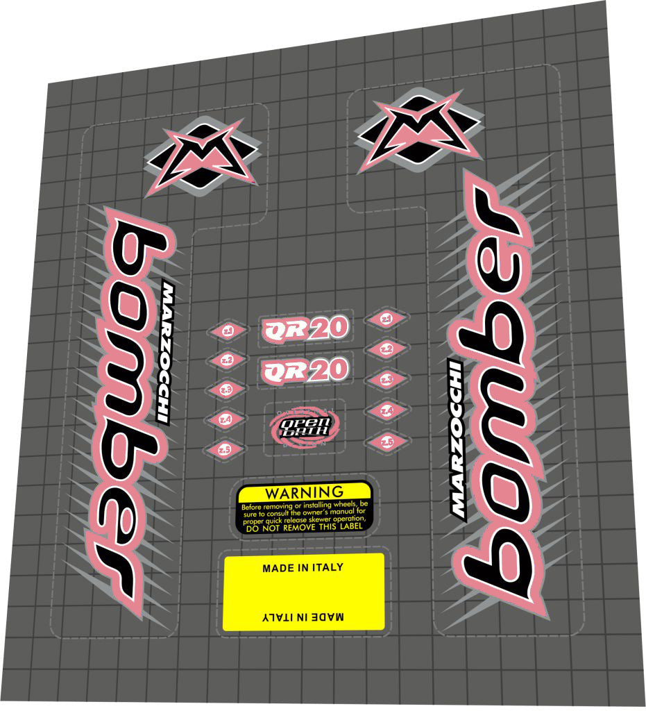 MARZOCCHI Bomber QR20 Z-series (1999) Fork Decal Set