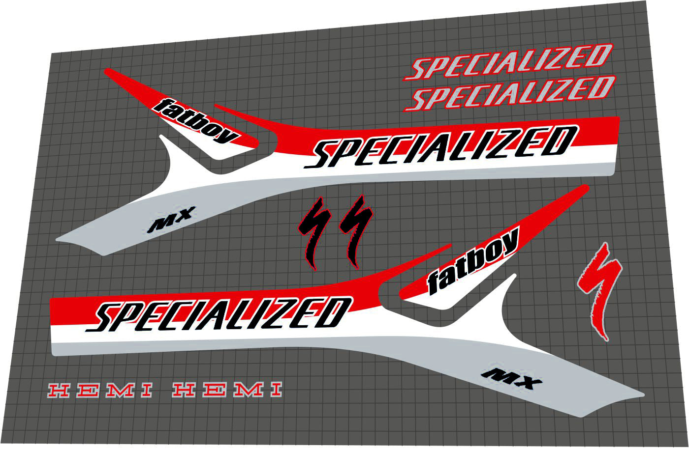 SPECIALIZED Fatboy (1999) Hemi MX Frame Decal Set
