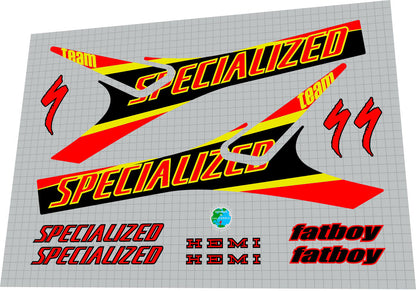 SPECIALIZED Fatboy (1999) Hemi Team 20' Frame Decal Set - Bike Decal Replace