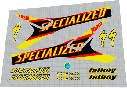 SPECIALIZED Fatboy (1999) Hemi Team 20' Frame Decal Set - Bike Decal Replace