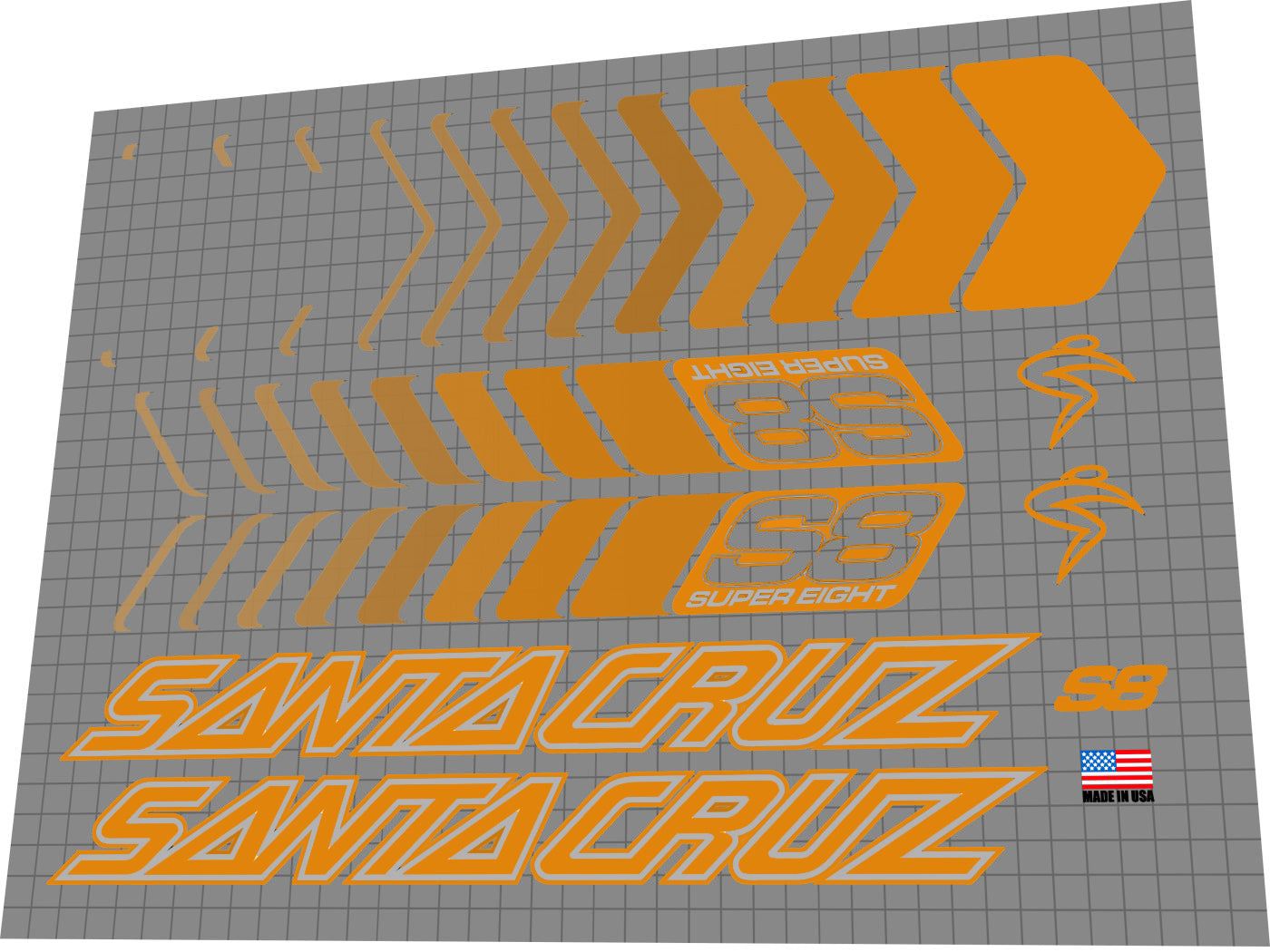 SANTA CRUZ Super 8 (2000-2002) Frame Decal Set