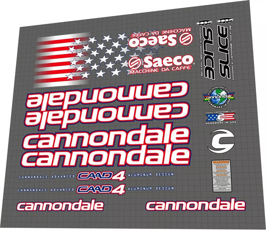 CANNONDALE Saeco Team (2000) CAAD4 R1000 Frame Decal Set - Bike Decal Replace