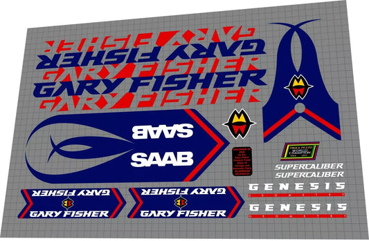 GARY FISHER Supercaliber Team Saab (2000) Frame Decal Set