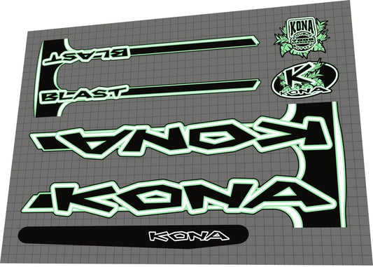 KONA Blast (2000) Frame Decal Set - Bike Decal Replace