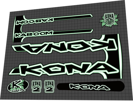KONA Kaboom (2000) Frame Decal Set - Bike Decal Replace