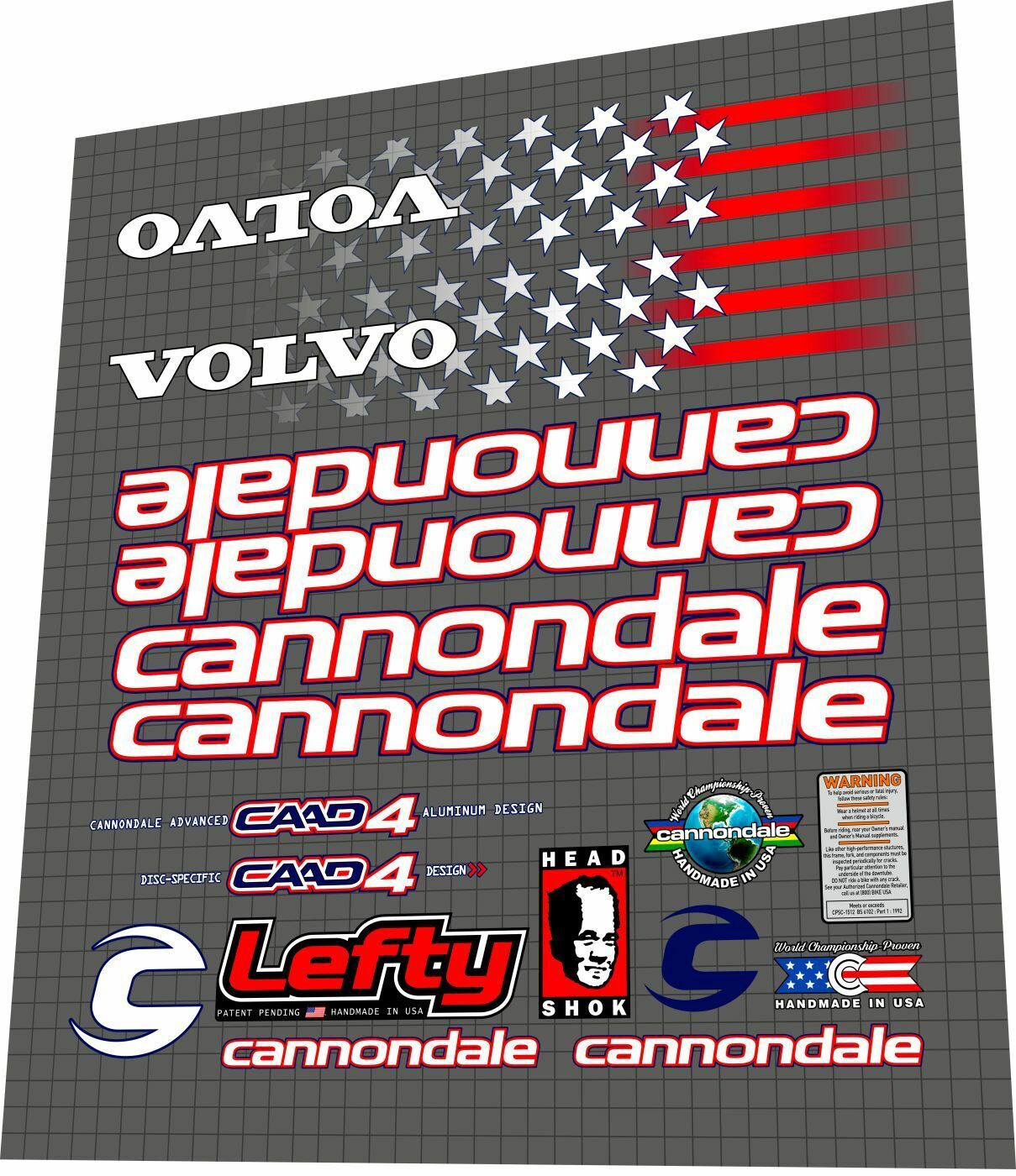 CANNONDALE F2000 SX (2000) CAAD4 Frame Decal Set - Bike Decal Replace