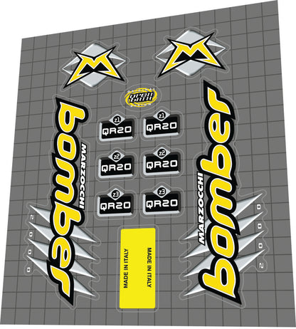 MARZOCCHI Bomber (2000) QR20 Z1-Z3 Fork Decal Set - Bike Decal Replace