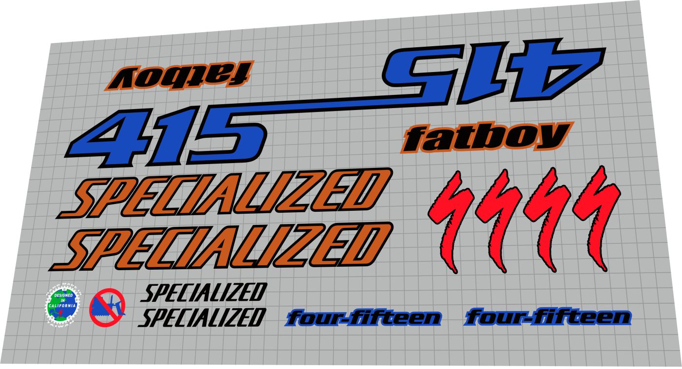 SPECIALIZED Fatboy (2000) 415 Frame Decal Set