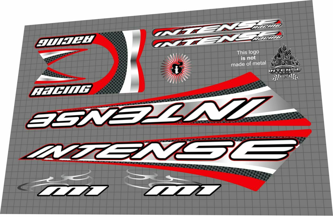 INTENSE M1 (2001) Frame Decal Set - Bike Decal Replace