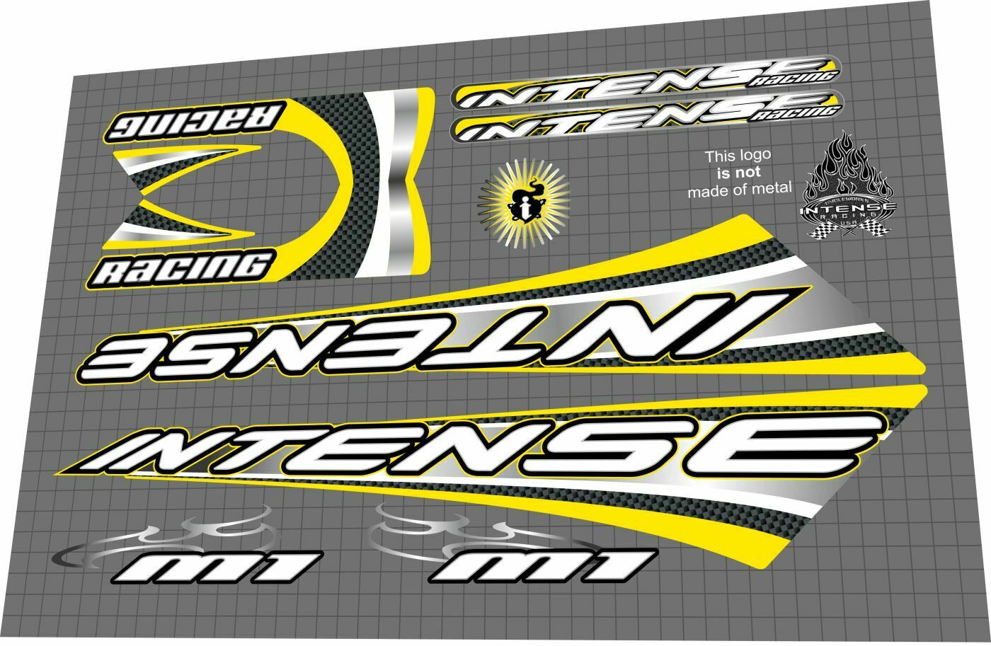 INTENSE M1 (2001) Frame Decal Set - Bike Decal Replace