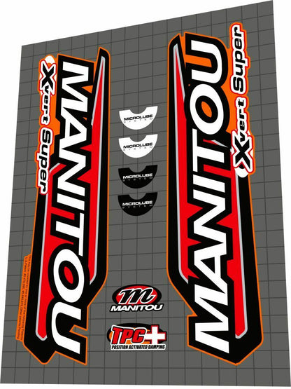 MANITOU X-Vert (2001) Super Fork Decal Set - Bike Decal Replace